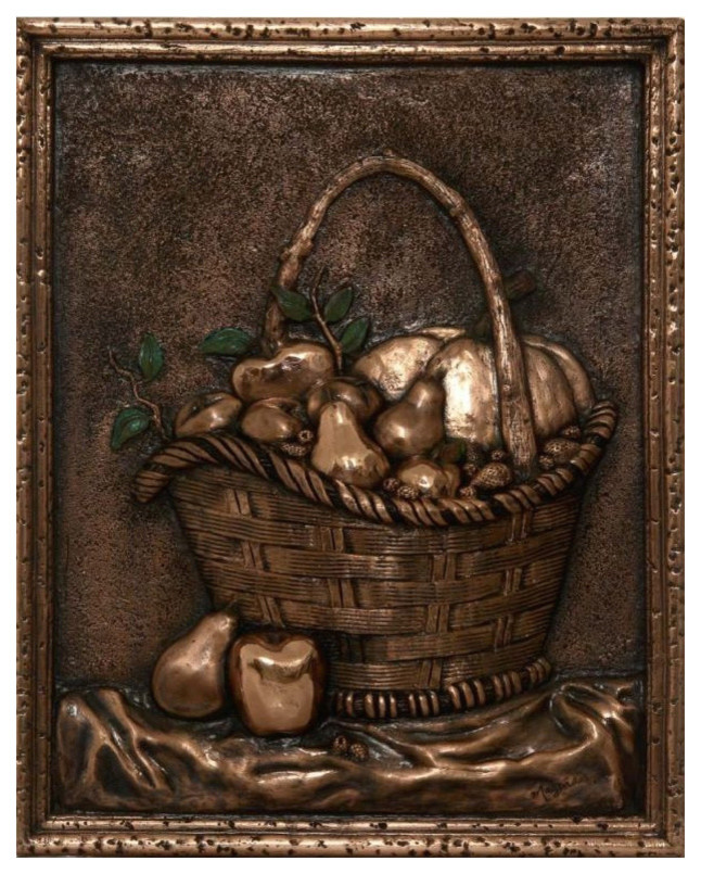 Fruit Basket Backsplash Mural, Copper