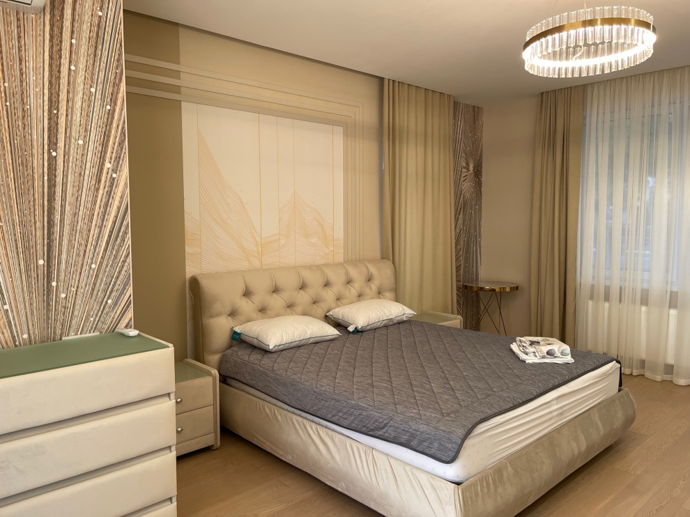 Спальни в проекте жилого дома на побережье, в г. Геленджике