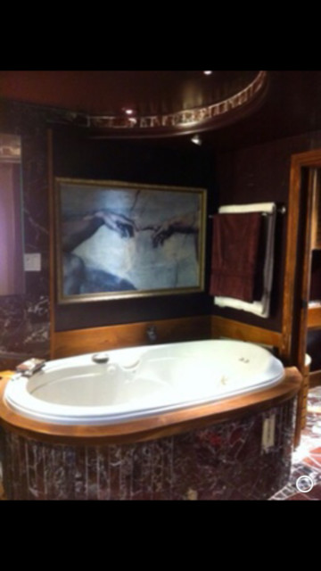 Spa Tub with Marble & Teak Trim