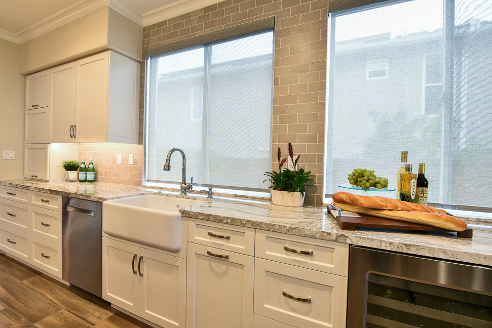Example of a transitional kitchen design in San Diego