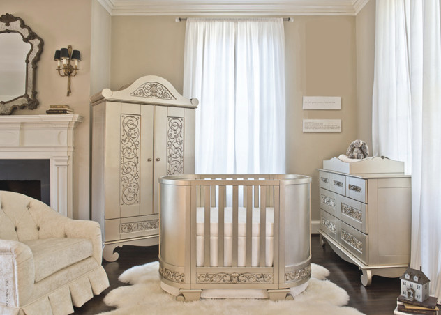 Inspiration pour une chambre de bébé traditionnelle.