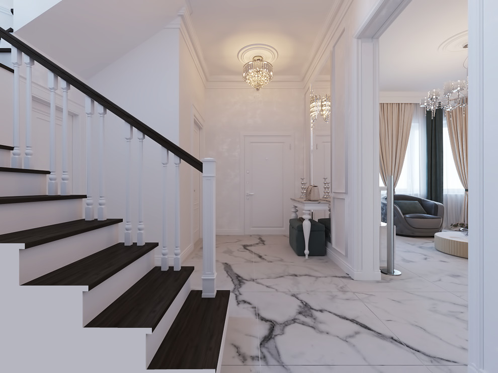 Дизайн дома площадью 136 кв.м в классическом стиле