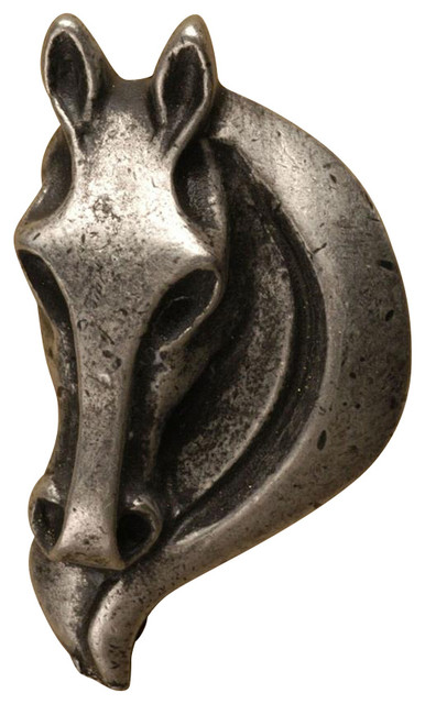 Stallion Right Knob (Set of 10) (Pewter Terra Cotta)