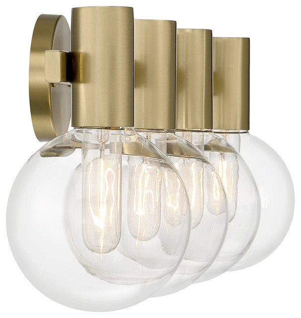 Savoy House 830764 Wright 4 Light 34"W Vanity Light Contemporary Bathroom Vanity Lighting