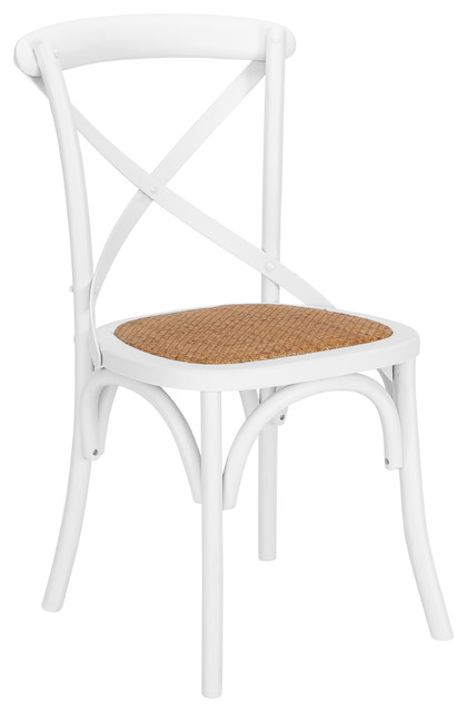 Poly and Bark Cafton Crossback Chair, White