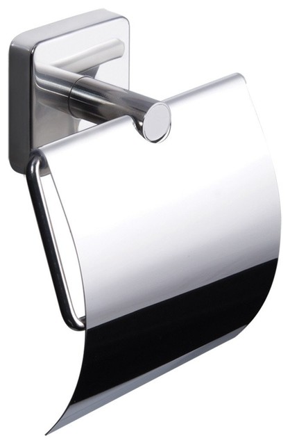Kapitan Quattro Toilet Roll Holder With Cover Stainless Steel 18/10