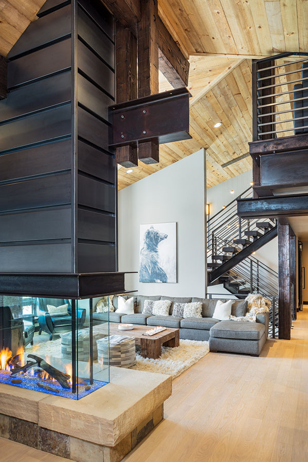 Living room - transitional living room idea in Denver