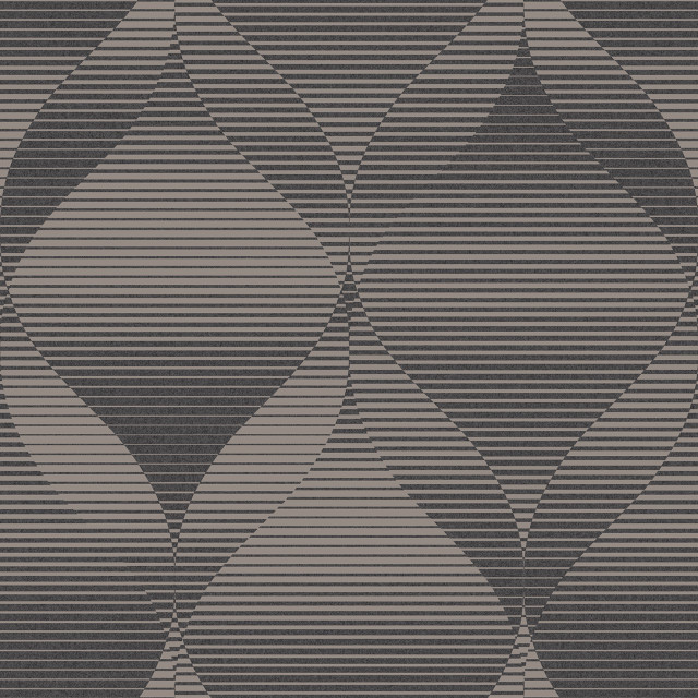 3D Swirl Geometric Wallpaper, Anthracite, Double Roll
