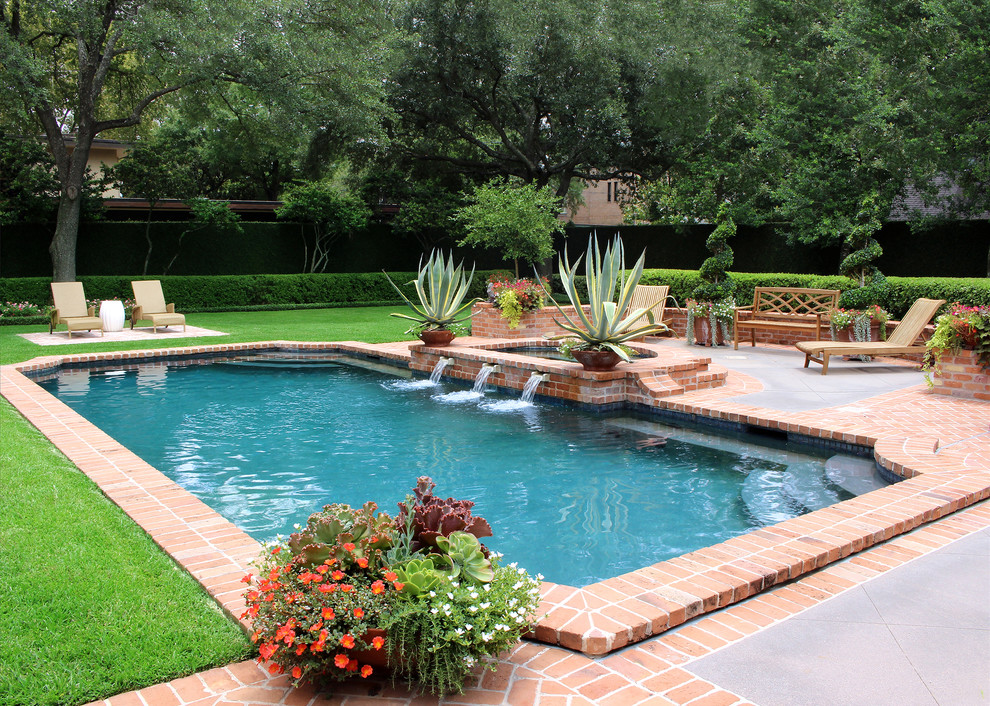 Inspiration for an eclectic pool in Houston.