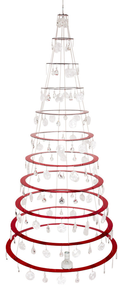 The Modern Christmas Tree, Ruby Red, 7.5', Illusion Discs