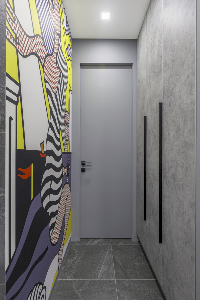 Private apartment with comics wall art.