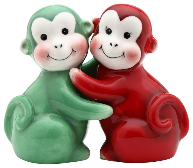 Monkey Salt and Pepper Shakers, Set of 2