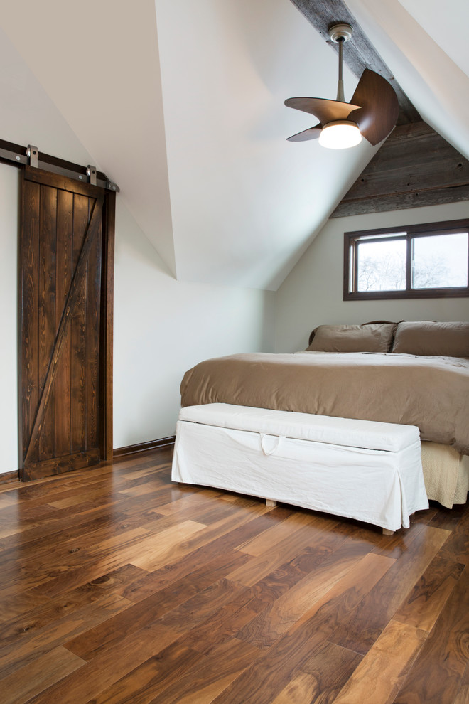 Attic master suite with a Hobbit Hole - We took this unfinished attic and turned it into a master suite full of whimsical touches. There is a round Hobbit Hole door that leads to a carpeted play room for the kids, a rope swing and 2 secret bookcases that are opened when you pull the secret Harry Potter books.