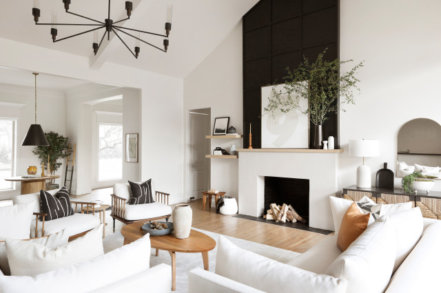 Houzz Living Room With Dark Cabinets Design Ideas