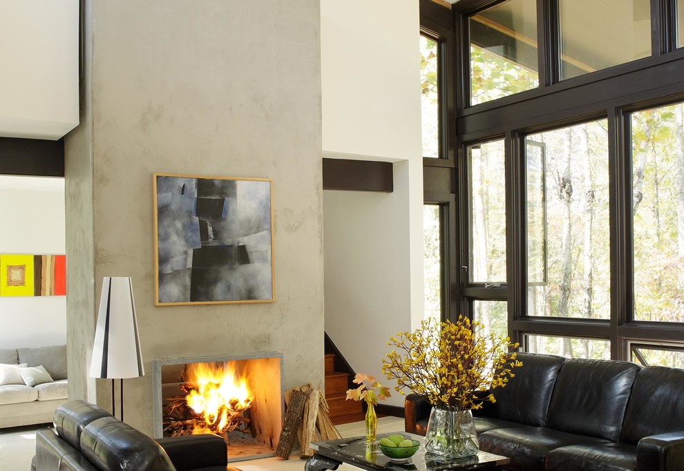 Trendy living room photo in Richmond