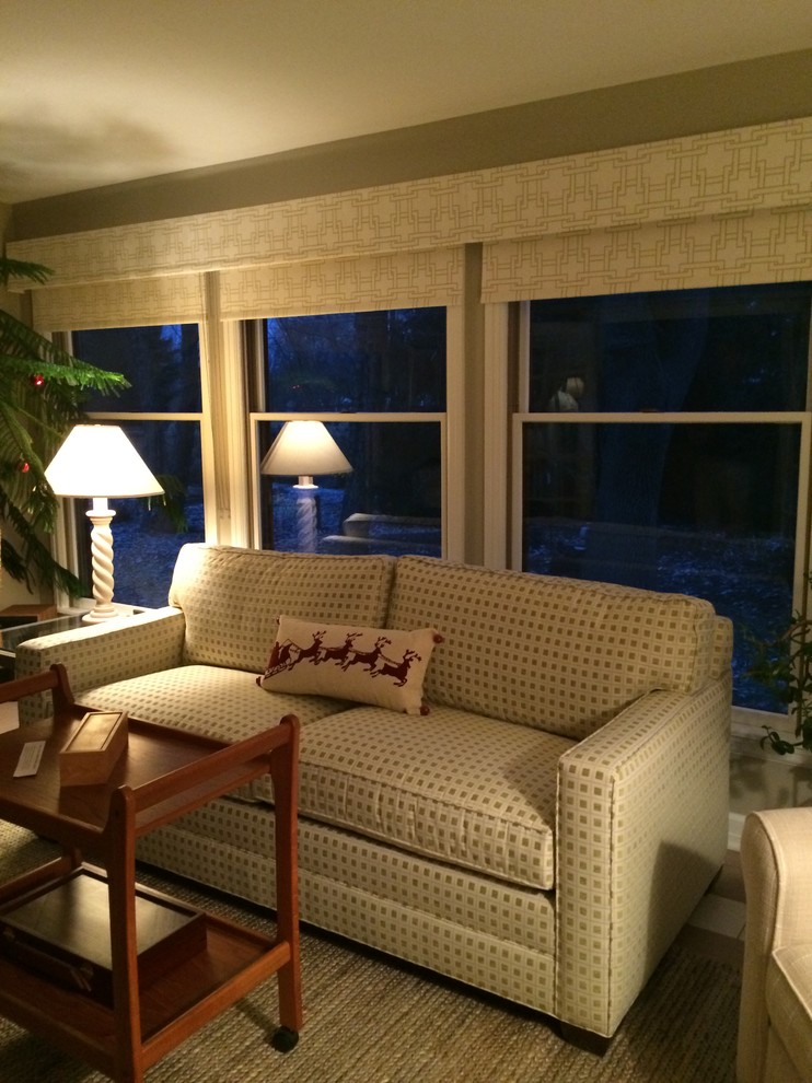 Large transitional home design photo in Indianapolis