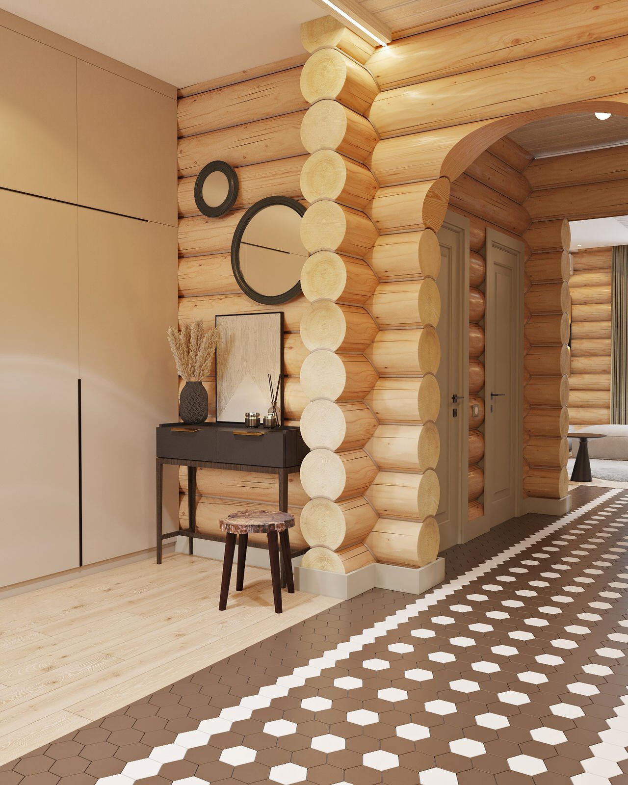 Дизайн проект дома из рубленного бревна