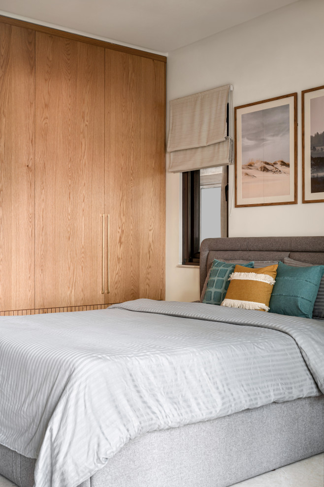 Design ideas for a Scandinavian bedroom in Bengaluru.