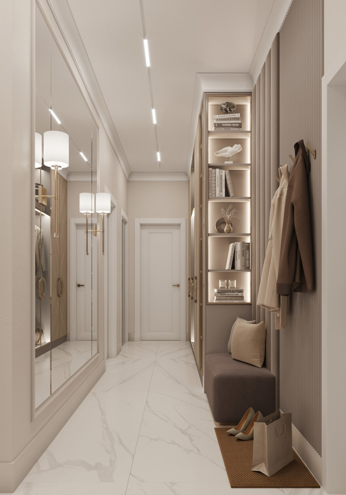 "Тёплое какао", квартира в ЖК "Дворянский", 98 м2