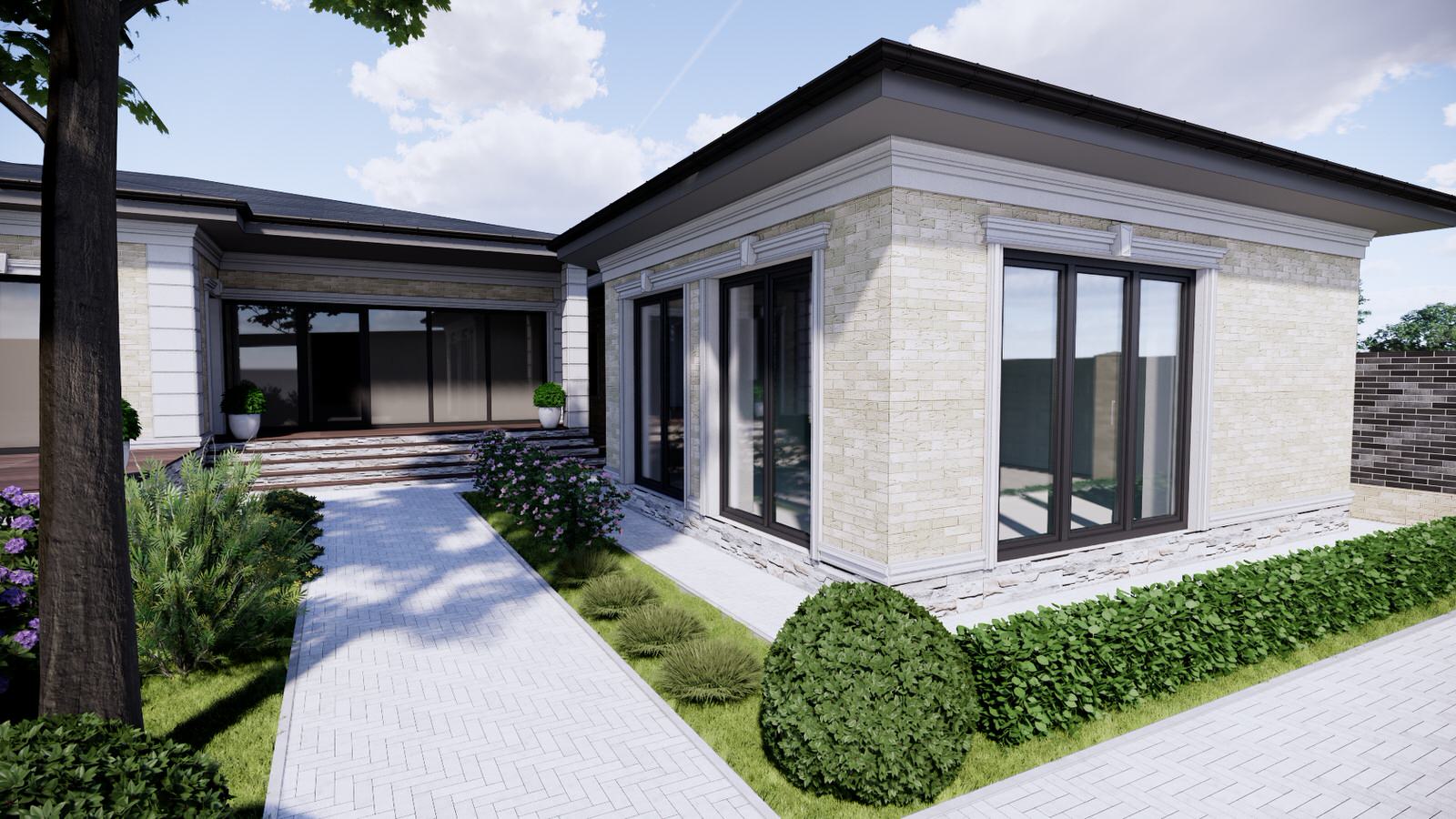 Проект дома с бассейным комплексом