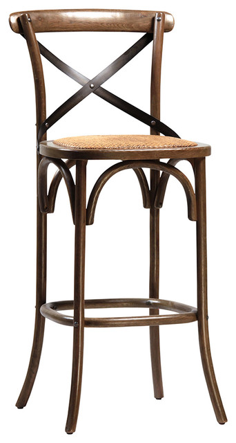 Rattan Seat Oak Bar Stool Tropical Stools And Counter Rattan Seat Oak Bar Stool Tropical