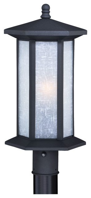 Halsted 10" Outdoor Post Light Textured Black