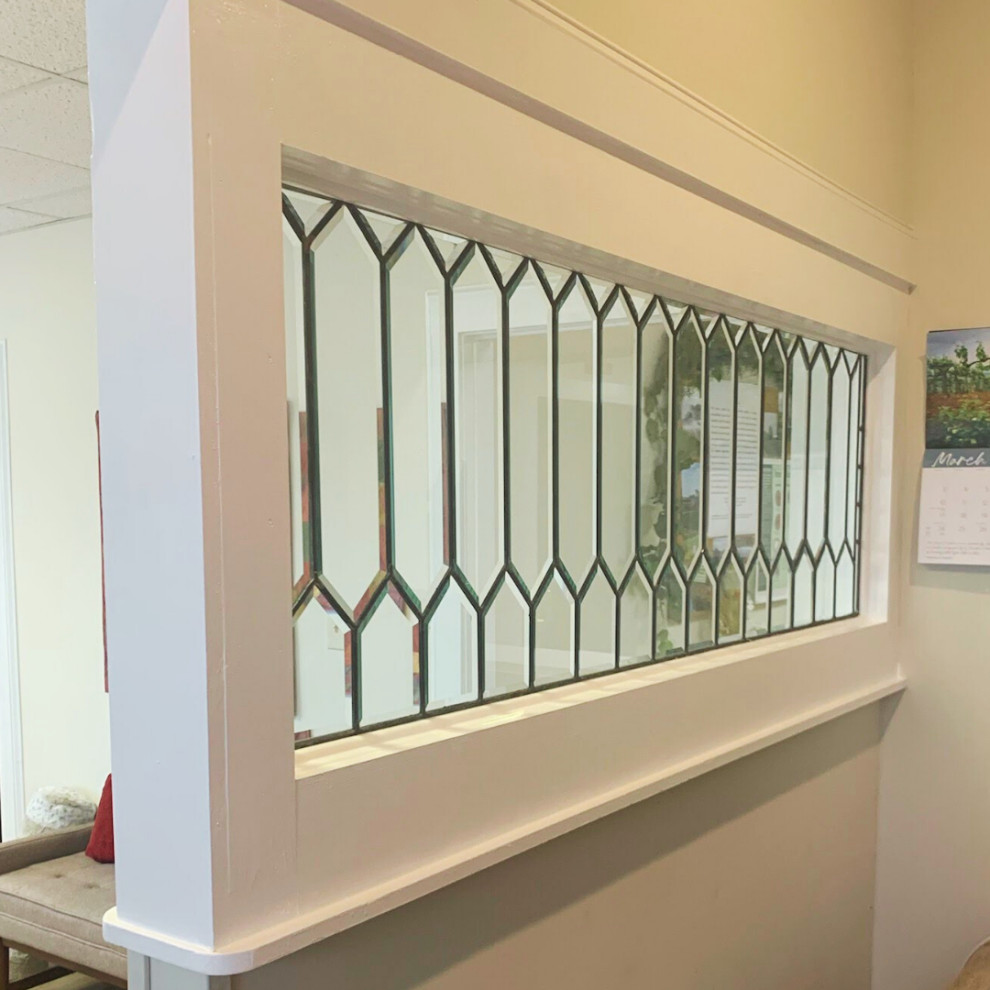 Antique Glass Privacy Wall