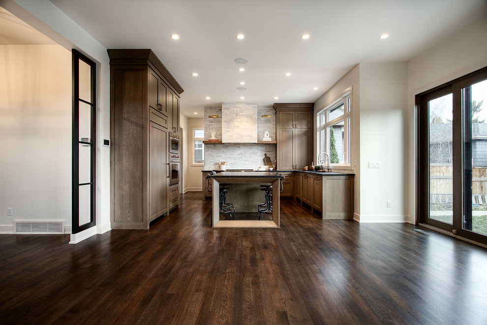 Inspiration for a transitional kitchen remodel in Calgary
