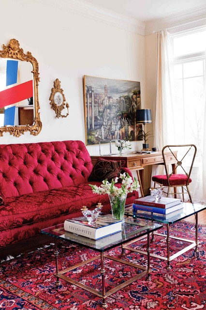 Chic Traditional Home nyklassisk-dagligstue