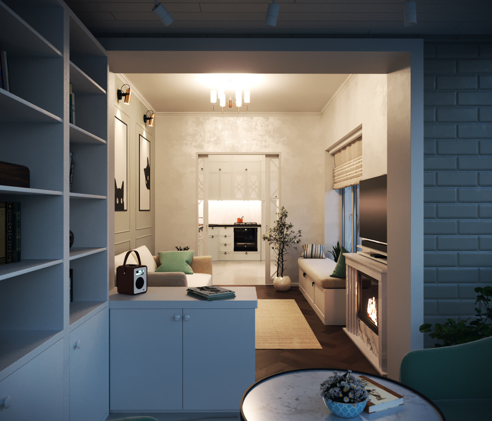 Дизайн интерьера двухкомнатной квартиры 73 м2