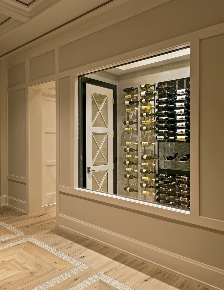 This is an example of a tropical wine cellar in Miami.