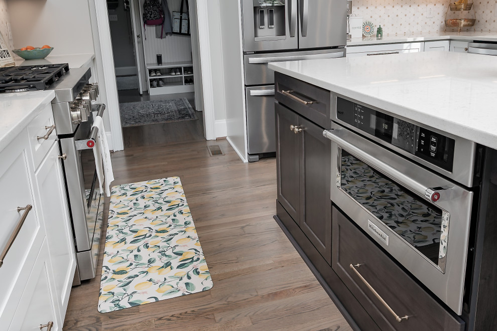 Transitional White Kitchen Design Matthews, NC - Transitional - Kitchen ...