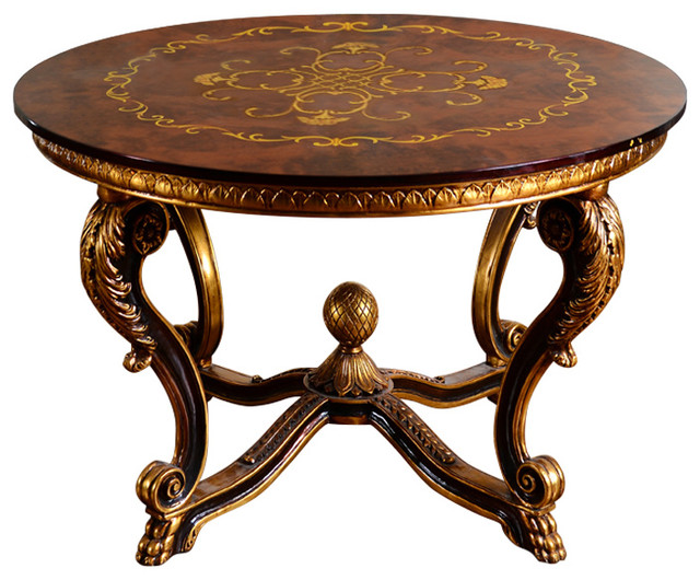 Luxurious 47 Round Foyer Table Victorian Coffee Tables By