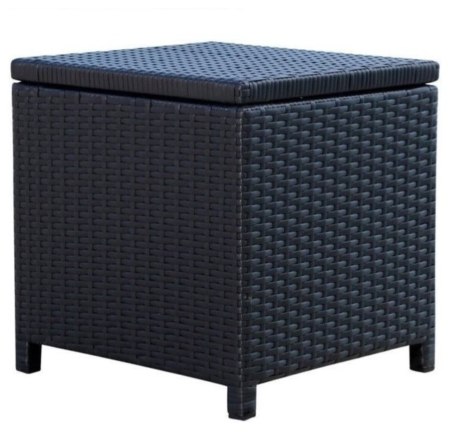 Shop Houzz Bowery Hill Bowery Hill Outdoor Wicker Storage Ottoman