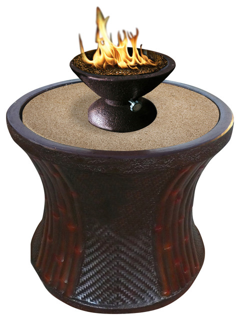 Rattan Bistro Gas Propane Fire Pit Table Pits By Rattan Bistro Gas Propane Fire Pit