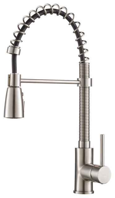 Kraus Commercial Pull Down 1 Handle Kitchen Faucet 3 Function
