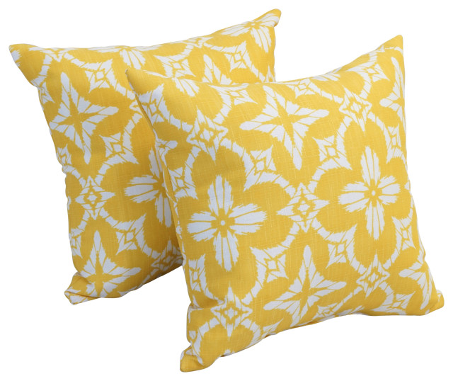 17" Square Polyester Outdoor Throw Pillows, Set of 4, Aspidoras Soleil