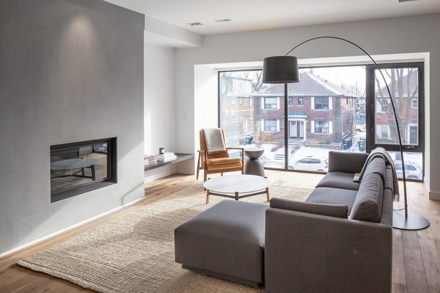 Mid-town Triplex contemporary-vardagsrum