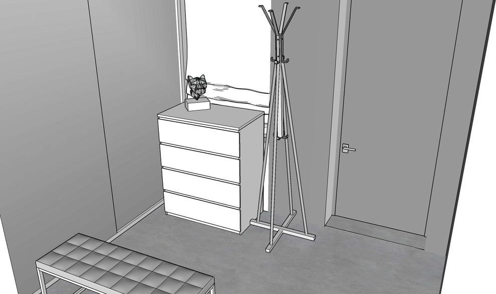 Эскиз таунхауса на Калужском шоссе/ Прихожая