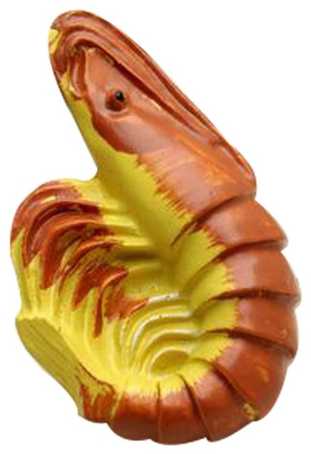 Marine Life Shrimp Resin Kids Adult Drawer Handles Set Of 3