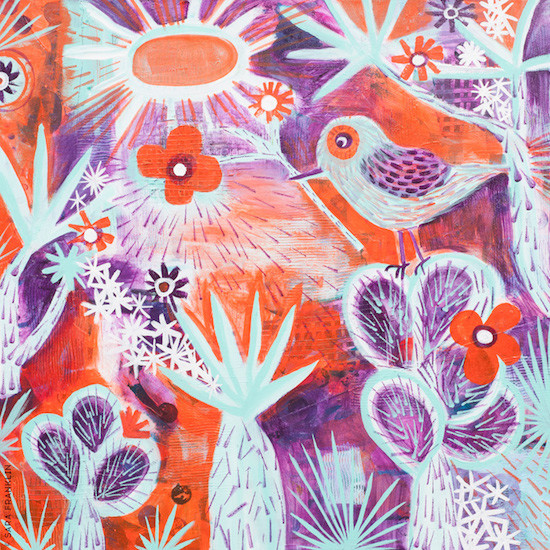 Desert Bird Painting - Contemporary - Paintings - by Sara Franklin | Houzz