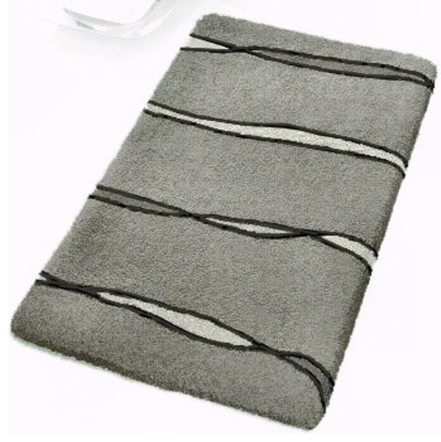 Gray Bathroom Rugs Flow Contemporary Bath Mats By Vita Futura