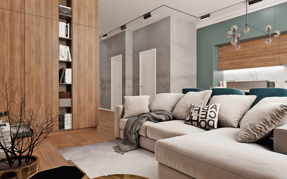 Дизайн интерьера кухни-гостиной