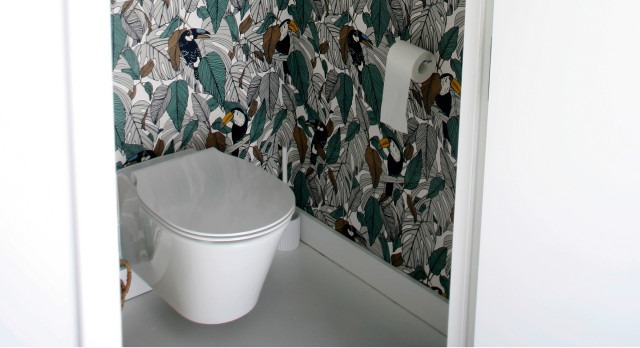 Construction d'une maison moderne moderno-bagno-di-servizio