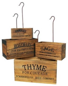 Vintage-style Nesting Herb Crates