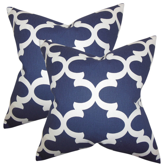 geometric throw pillow set