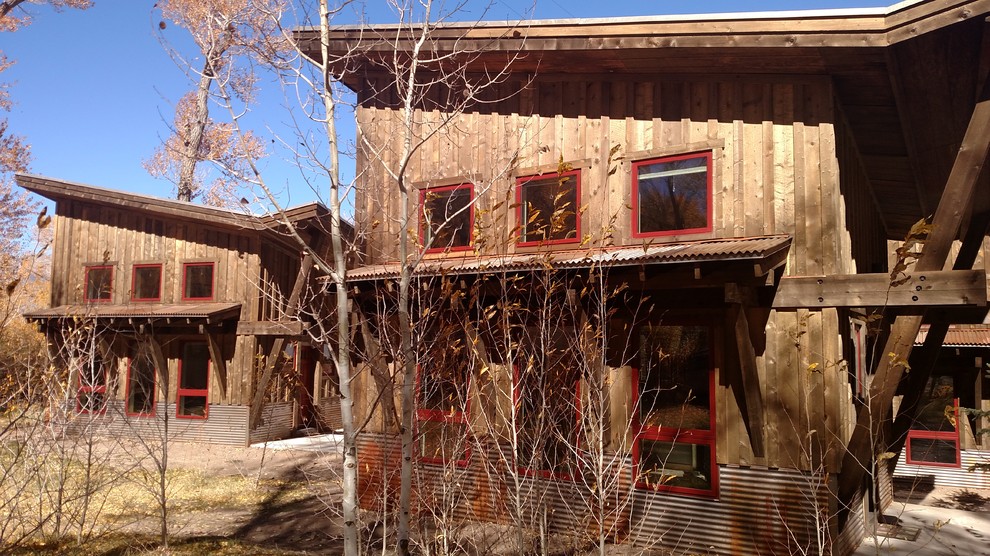 Arts and crafts home design photo in Denver