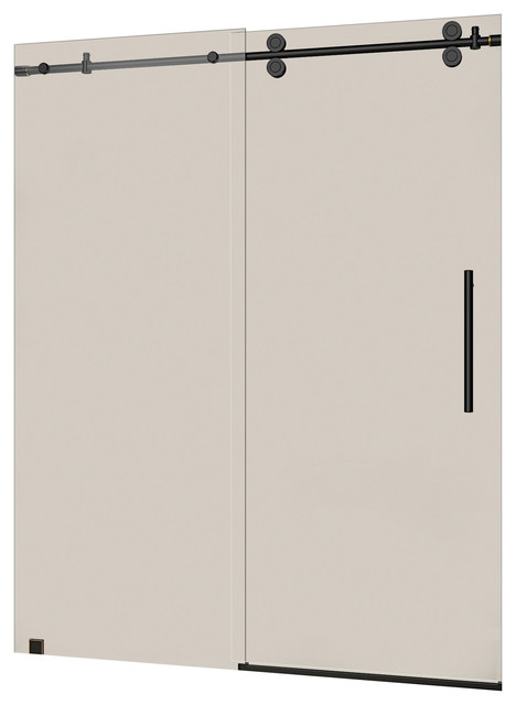 Langham 60 X75 Sliding Shower Door, Bronze Sliding Shower Door