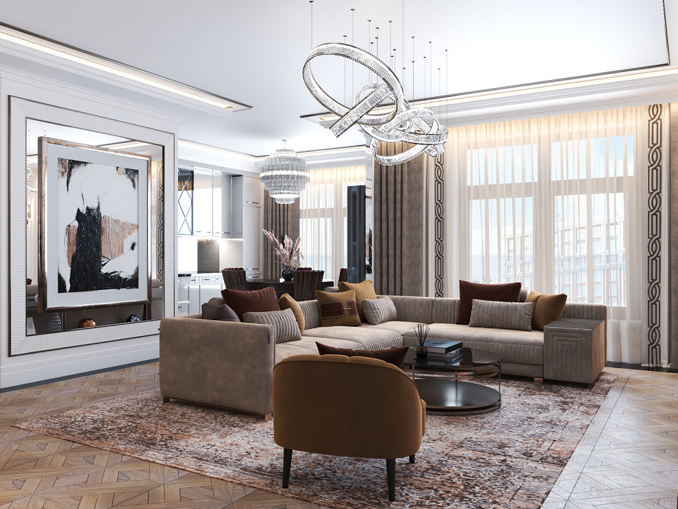 Дизайн интерьера  "Гостинная в ЖК "Жизнь на Плющихе"