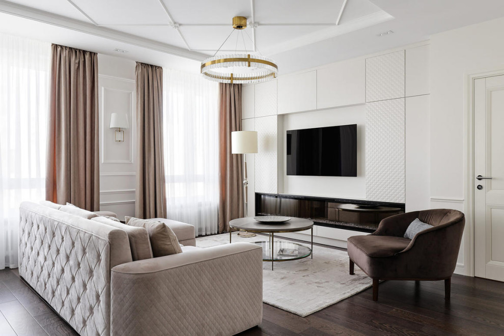 Объединение двух квартир 200 м2 в стиле неоклассика- ЖК Легенда Дальневосточного